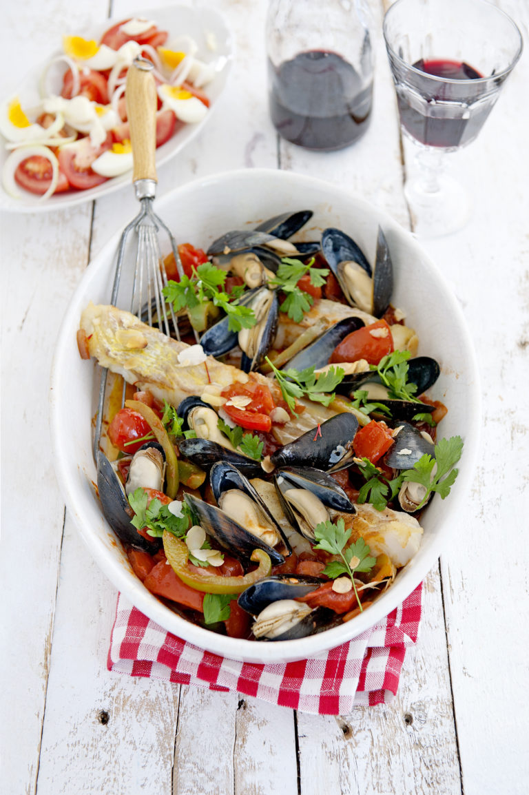 Spanische Fischsuppe (Zarzuela) mit Miesmuscheln - Mosselen. Zo uit Zeeland